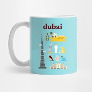 Dubai city poster Mug